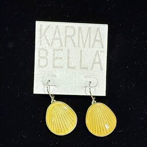 Yellow Shell Earrings